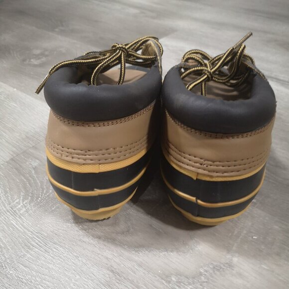 River Land Boots & Shoes Ladies Size 6 Navy Blue & Tan Duck Shoes / Boots - Picture 5 of 8